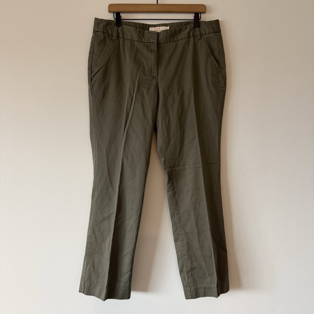J. Crew Women Favorite Fit Broken-In Chino Pants Sz 14 Preppy Classic Office NWT